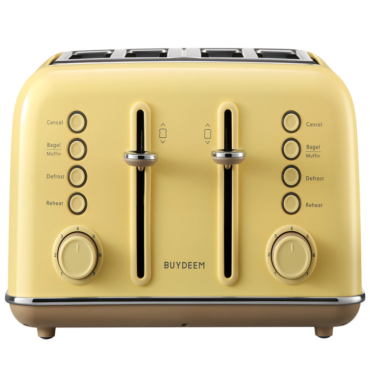Buydeem 4 Slice Long Slot Crumb Retro Toaster & Reviews Wayfair